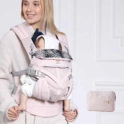 Porte Bébé - BreathBabyBag™ - Rose Maille - Kidyma